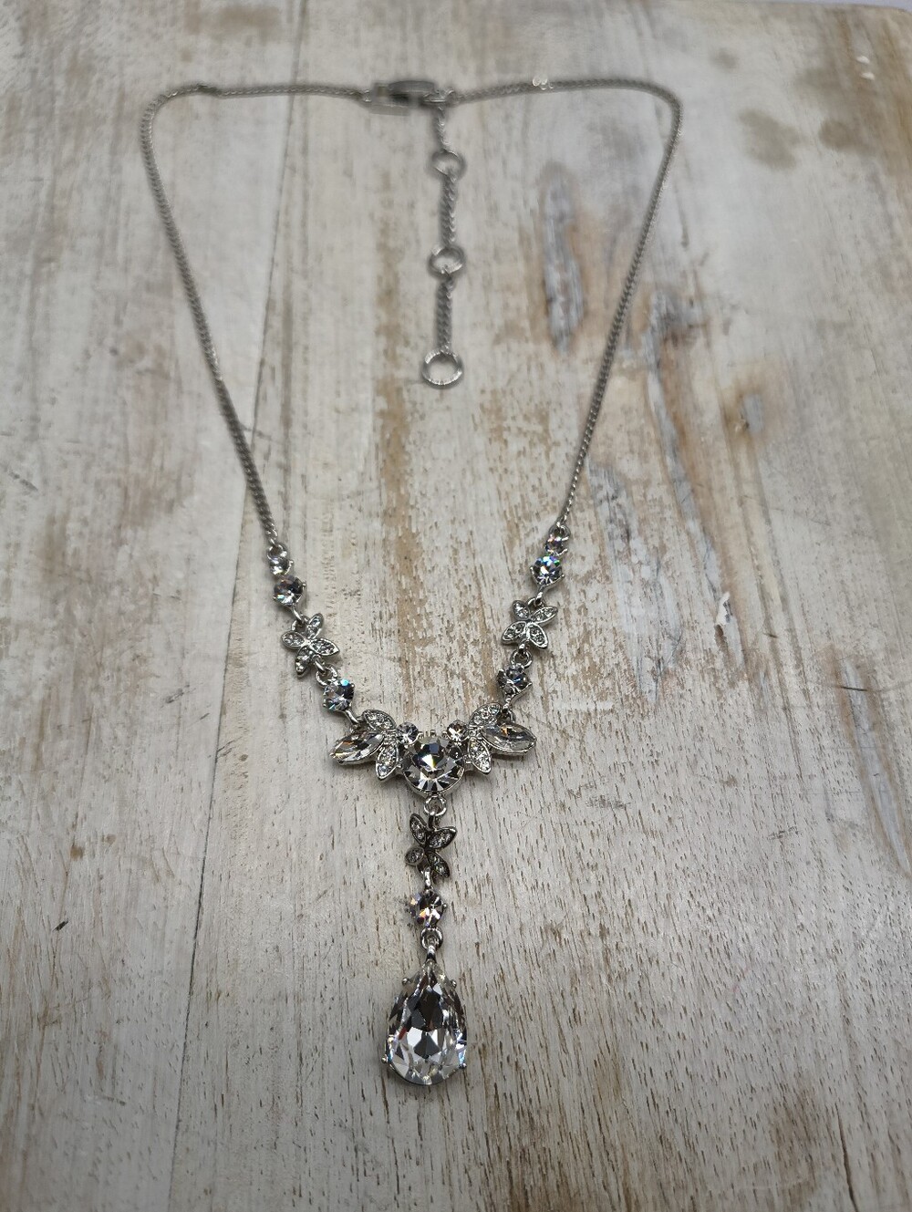 Givenchy Silver-tone Crystal Necklace